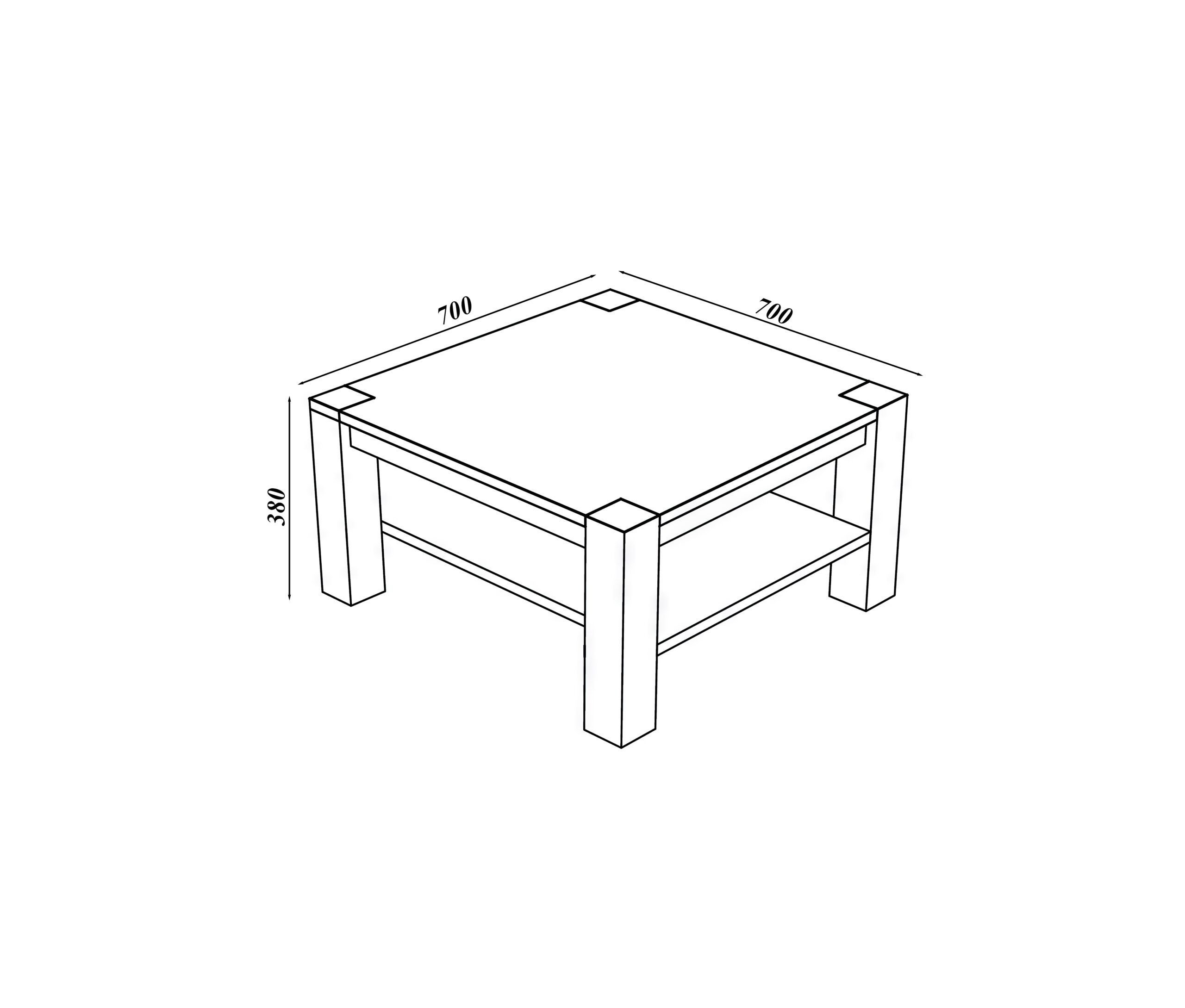 Coffee table made of solid wood (oak, beech) - Johny - Фабрика